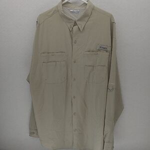 Columbia Light Gray Mesh-Lined Shirt O